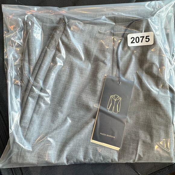 Piazza Sempione Audrey Virgin Wool Pant Gray Old Money Minimalist IT 38 US 2 NWT - Picture 11 of 11